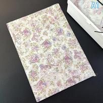 Classic Tulip Designed Tissue Paper with Green Foliage - Ideal for Gift Wraps, Wine Bottle Packing and Decoration