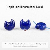 Natural Lapis Lazuli Moon Cloud Carved Beads for DIY Bracelets & Necklaces
