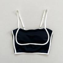 Contrast Color Spice Girl Fitness Suspender Female Design Sense with Chest Pad Pilates Sports Bra Outside Beautiful Back Yoga Vest S