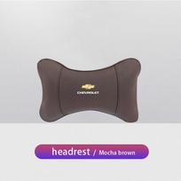 Keychain Leather Car Seat Headrest Memory Foam Comfort Neck Pillow Auto Interior For Chevrolet Equinox Tahoe Volt Bolt Impala