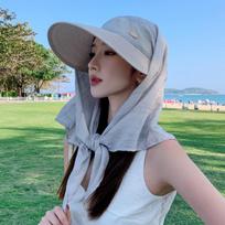 Wide Brim Summer Sun Hat Print Strappy Scarf Hat Retro Straw Hat  Girl