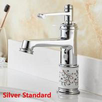 European Style Faucet Gold Personality Simple Nordic Art Health Fashion High-end Elevated Basin Bathroom Hot and Cold