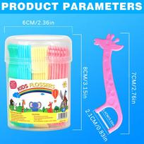 40Pcs Kids Cartoon Animal Dental Floss Sticks Super Thin Interdental Toothpick Clean Teeth Oral Care Tool For Children