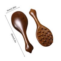 Multifunctional Golden Sandalwood Scalp Massage Comb Wide Tooth Hair Brush for Detangling Long Hair Home Use