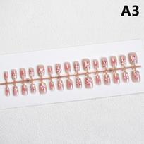 30Pcs Flower Cat Eye Press On Nails Simple Wearable False Nails Artificial Nail Tips Manicure