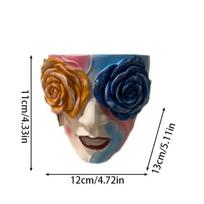 Creative Three-dimensional Relief Rose Resin Flower Pot Garden Courtyard Flower Vase Resin Craft Flowerpot Plant Pots Succulent