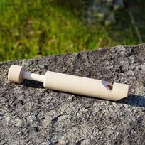 Portable Handmade Wooden Bird Song Tube, easy-control stopper design. Mini musical tool for outdoor leisure and sound enjoyment.