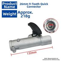 Tube Quick Coupling Connector Extension Rod For Lawn Mower Extension Pole Forestry Garden Tools Part Replacement