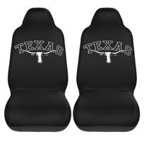 Texas Bull Head Pattern Car Seat Cover Seat Cover Anti Fouling and Convenient Protective Cover Unique Style 2PCS Universal Type