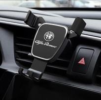 1Pcs Car Phone Holder Gravity Sensing Air Vent Stand Accessories For Alfa Romeo 156 159 147 4C 8C 166 Giulia Giulietta Stelvio