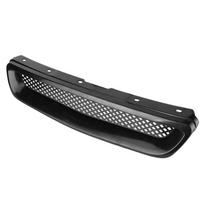 Black Grill Mesh Front Hood Grille Grill Air Flow Intake Mesh Fit for Honda Civic 96‑98 JDM Type‑R  Front Hood Grille