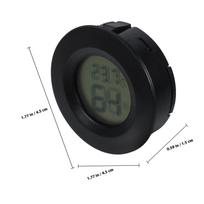 2Pcs Digital Temperature and Humidity Meter Round Thermometer Hygrometer Portable Indoor Wall Mount for Home Office Bedroom Use juoda