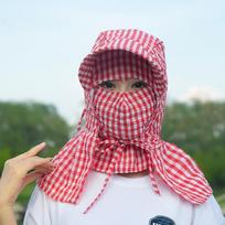 New Wide Brim Tea Picking Cap Neck Cover Ear Flap Protective Cover Hat Shawl Mask Anti-UV Fisherman Hat Face Protection