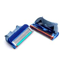 Luxurious 4pcs Shaving Razor Shaver Blades With Premium Five Layers In Elegant Blue 4Pcs