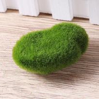 Green Artificial Moss Rocks for Fairy Gardens Terrariums Miniature Landscaping Indoor Decor Natural Look Decorative Stone 5X3X1.5CM