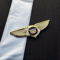 Metal Wings Car Front Grille Badge Rear Trunk Emblem Sticker for Cadillac ATS BLS CT4 CTS STS XLR XT6 XTS DTS Escalade Deville