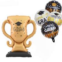 18inch Round Graduation Balloons Standing Balloon Decorative Arrangement Foil Balloon Helium Balloon 4D Design 10inch
