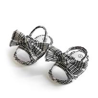 Summer Plaid Bow Baby Sandals Soft Sole Walker Shoes 0-1 Year