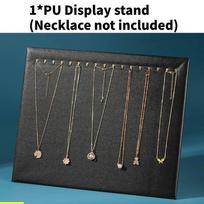 Sleek Scandinavian Style Jewelry Holder With Gold Hooks For Necklaces And Bracelets PU Black