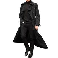 Streetwear Fashion Trench Men's Thin Coat Designer Overlong British Coats Man's Clothing with Epaulets Men's Jackets for Spring XXXL