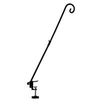 Long Rod Curved Hook Hanging Bracket Heavy Duty Clamp Mount Support for Decorative Lights and Outdoor Accessories One Size