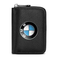 Leather Car Driver's License ID Card Bank Card Wallet Car Styling For BMW M Performance 1 3 5 7 Series M3 M4 M5 M6 X1 X3 X5 X6 X7 E30 E34 E36 E39 E4