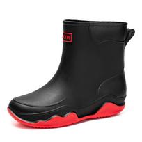 2025 German-Style Mid-Calf Waterproof Chelsea Boots: Rain, Outdoor, Non-Slip Rubber for Women & Men 36