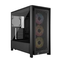CORSAIR FRAME 4000D RS ARGB Modular High-Airflow Mid-Tower PC Case, Black, Supports Multiple 360mm Radiators – Compatible with ASUS BTF, MSI