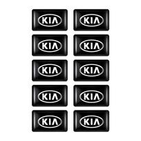10Pcs Epoxy Car Emblem Stickers Auto Interior Decoration Decal Accessory For Kia Ceed Picanto K9 Rio Soul Seltos Optima Sorento For Kia