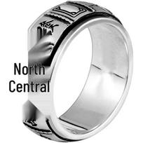 Retro Thirteen Orphans Mahjong Rotating Ring for Men and Women – Geometric Artistic Design