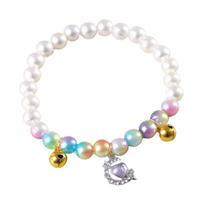 Elastic Rope Pet Pearl Collar Princess Style Pet Jewelry Cat Necklace With Crystal Pendant Cat Accessories