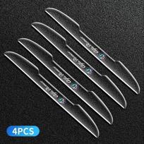 4pcs Car Door Transparent Anti-collision Protector Bar Strips For Alfa Romeo Giulia Stelvio Junior Tonale 33 Stradale 4C Giu