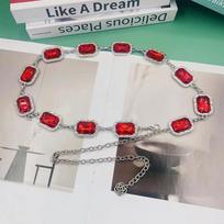 Elegant Crystal Metal Waist Chain With Hook For Women Summer Dress Accessory