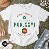 Portugal Soccer Shirt POR XXVI, Vintage Football Tee, Comfort Colors Graphic Shirt, World Cup 2026 Portugal Fan Gift, Seleção Tee 3XL
