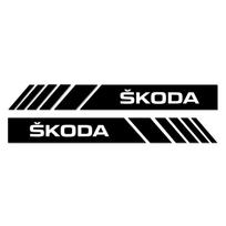 20*2cm Car Rearview Mirror Side Decal Stripe Sticker Vehicle Body Accessories for skoda octavia a5 a4 mk1 fabia superb rapid mk3 juoda