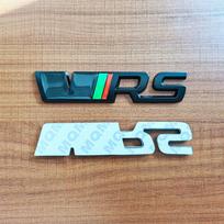 3D Metal RS Logo VRS Emblem Car Grill Badge For Skoda Kodiaq Rapid Fabia Octavia 1 2 3 A5 A7 MK1 MK3 MK4 VRS Sticker Accessories