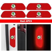 Car Wheel Eyebrow Stickers Reflective Protective Stickers Night Anti-collision Strip For Skoda S Kodiaq Octavia 2 3 Yeti Karoq
