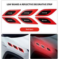 Car Side Fender Reflective Safety Strip Stickers Auto Warning Reflector Sticker For Skoda Fabia Kamiq Superb Scala Enyaq-iV MK3