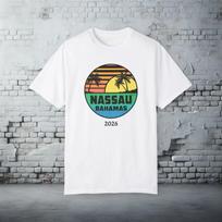 Nassau Bahamas T-Shirt, Vacation Souvenir Tee, Honeymoon Custom Colors Shirt 3XL