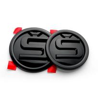 2pcs Car Front Hood Badge Rear Trunk Emblem Replacement Sticker For Skoda S Octavia 2 3 Kodiaq Fabia Karoq Superb 3 Scala VRS A5 2PC 80mm