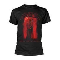 EVILE - HELL UNLEASHED (BLACK) BLACK T-Shirt, Front & Back Print Large 2XL