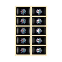 10/20pcs Epoxy Car Interior Emblem Sticker Badge Decoration For Alfa Romeo Stelvio Giulia Giulietta MiTo 147 156 159 Accessories For Alfa Romeo