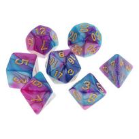 Board Game for RPG Dungeons Playing Games 7pcs/Set for RPG DnD Mixed Color Dice Polyhedral Dice Double-Colors Acrylic Dice
