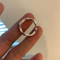 Vintage English Graffiti Letter Mobius Open Ring Adjustable Twist Design for Women Personality Party Jewelry Accessory resizable