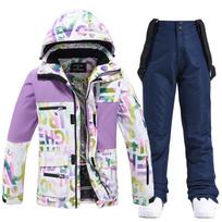 Ski Suit Set: Women's & Men's Snowboard Double Board Pants, Warm New Cross-border Style XXL