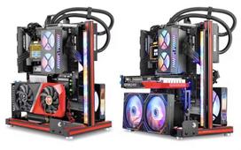 zmart METALFISH BlockCase Aluminum Open Frame Case ATXM-ATX Motherboard GPU Mount Horizontal 240 Water Cooler Gaming Cabinet Open Frame PC Case Bench
