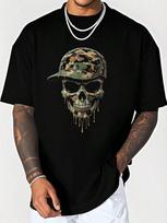 Skull Drip Boys Camo Dripping Unisex T-Shirt Graphic Tees XL