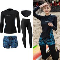 Women's Two-Piece Slimming Long Sleeve Snorkeling Wetsuit - Sun Protection & Quick Dry Jellyfish Suit M