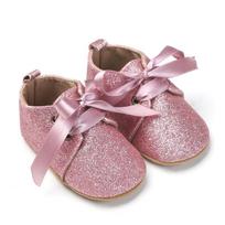 Maži mergaičių medvilniniai blizgučiai kūdikiams minkštu padu batai minkštu padu Bebe Sneaker Prewalker Girls 12-18m gelsvai ruda