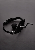 Steel By Shots Shots Ouch! Adjustable Ball Gag with Leather Strap Juodas 8714273535757